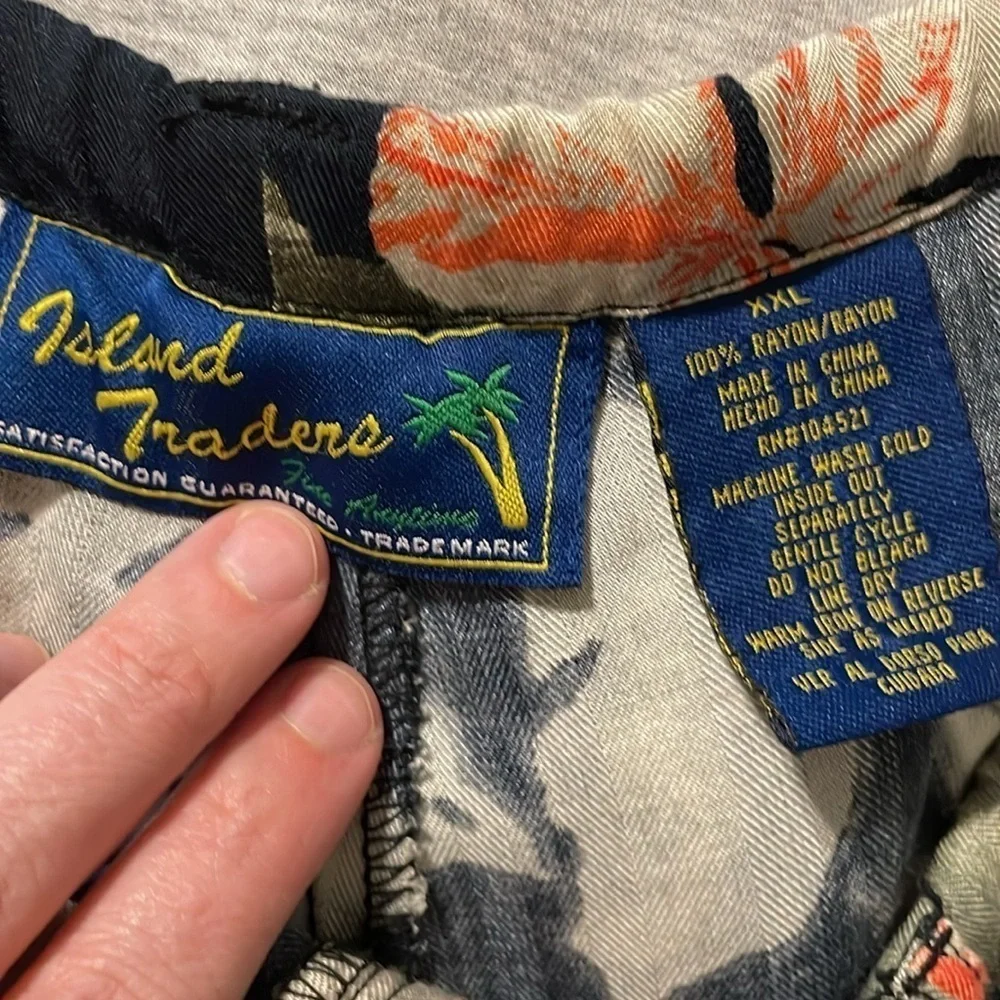Island Traders Women Vintage Matching Set XL/XXL Black Resortwear Tropical